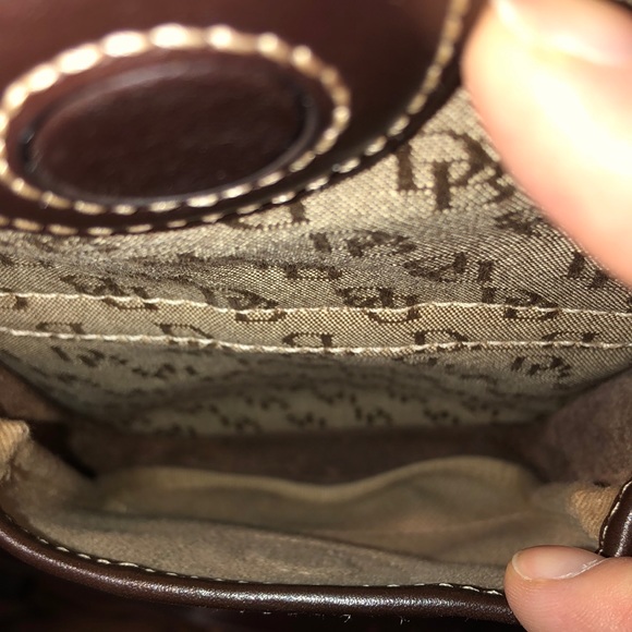 Vintage DOONEY & BOURKE Jacquard Signature Logo Canvas & Leather Shoulder Bag - Picture 13 of 17